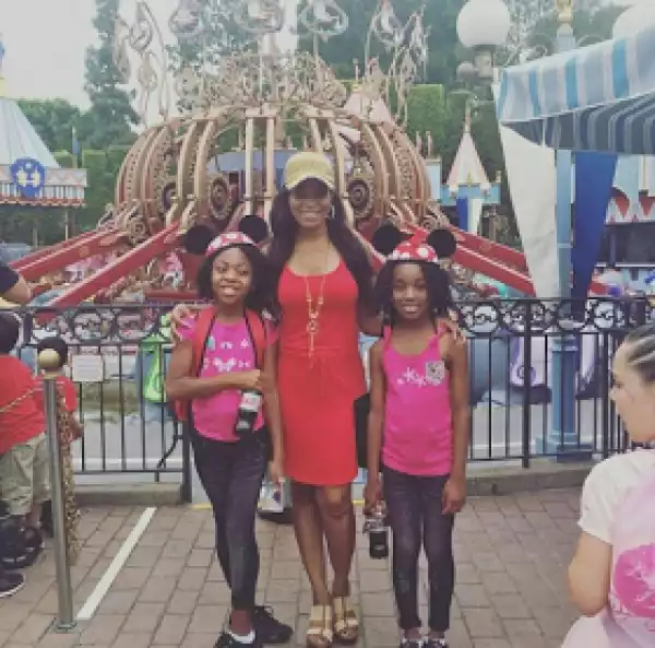 Photos: Georgina Onuoha and her adorable daughters visit Disneyland